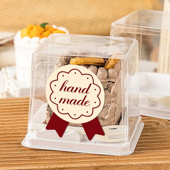 Stickers - 120 sheets - Baking stickers - Adhesive stickers for closing packaging of cakes and desserts - Decorative self-adhesive labels