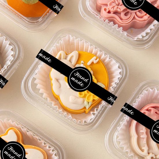 Stickers - 50 sheets - Baking stickers - Strip stickers - DIY baking stickers - Sealing stickers for cake boxes and dessert packaging