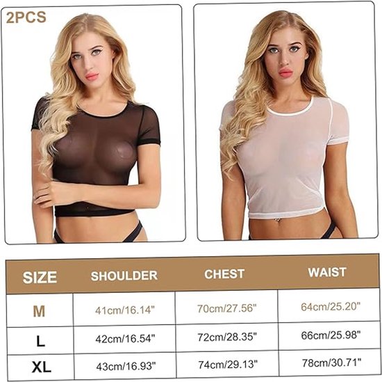 Sexy lingerie - Two-piece set - Erotic lingerie - Sexy sheer lace lingerie - Short-sleeved lace set - Sheer set - Valentine's Day gift - Black and white - Size L