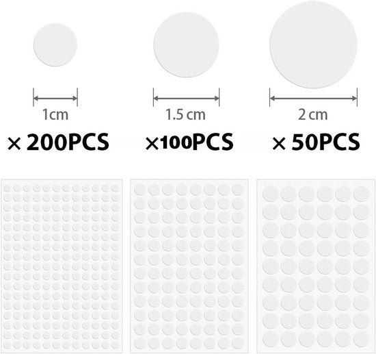 Screw Hole Stickers - 350 White Stickers - Self-adhesive screw covers - Suitable for screw holes in desks, cabinets and furniture.