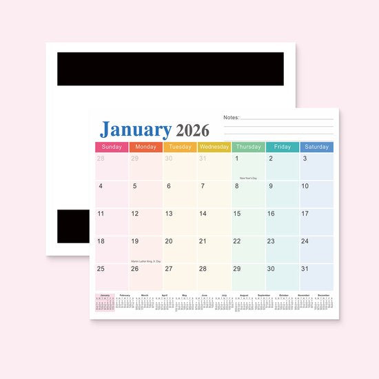 2026-2027 Magnetic Fridge Calendar - Agenda Calendar 2026 - Agenda Calendar 2026 - Calendar 2026 Weekly Calendar - 18 Month Planning Board (Jan 2026 - Jun 2027) - Large Size 30x25 cm - Sustainable Paper