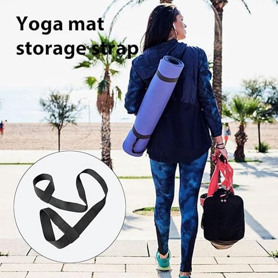 Yoga mat straps - Carrying straps for packing yoga mats - Portable shoulder straps for storing picnic mats - Elastic - Multifunctional straps
