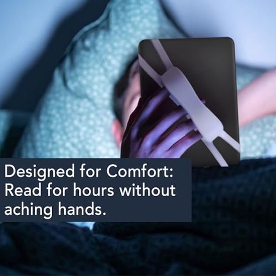 2-Pack Hand Rests for E-Readers & Tablets - Non-Slip & Comfortable to Hold - Suitable for 4.7-8 Inch Screens - White + Gray