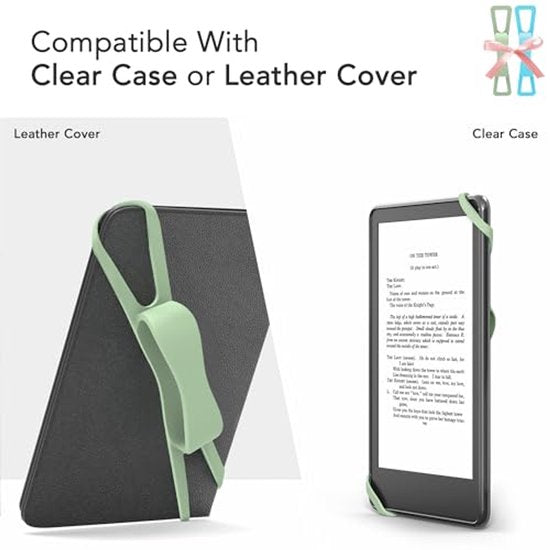 2-Pack Hand Rests for E-Readers & Tablets - Non-Slip & Comfortable to Hold - Suitable for 4.7-8 Inch Screens - Blue + Green