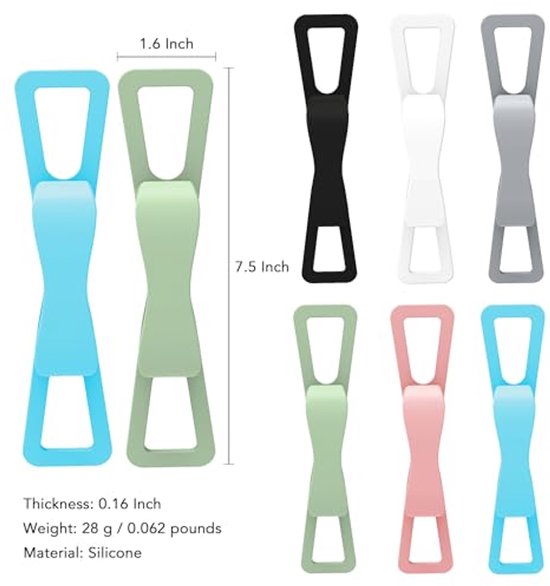 2-Pack Hand Rests for E-Readers & Tablets - Non-Slip & Comfortable to Hold - Suitable for 4.7-8 Inch Screens - Blue + Green