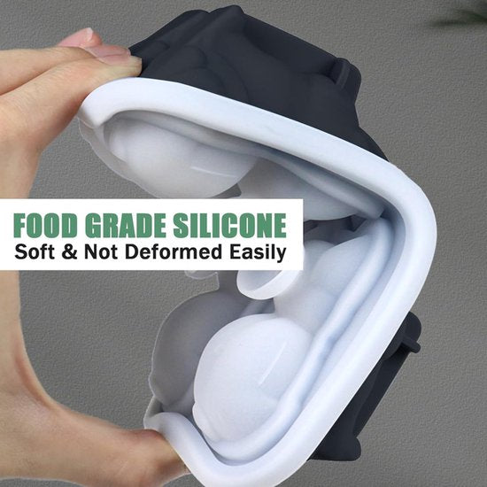 3D French Bulldog Ice Cube Mold - With Integrated Funnel - Cute Dog Shape - Silicone & Easy De-molding