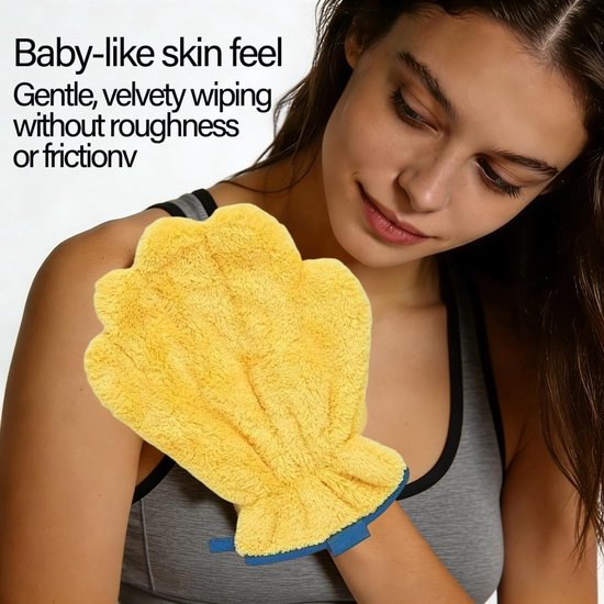 Towels - Unisex Quick-Dry Hair Drying Towel - New Quick-Drying Bath Towel - Absorbent and Quick-Drying Coral Fleece Towel - Suitable for Wet, Long and Thick Hair - - Glove Design - Yellow