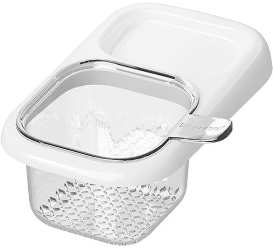 Sink Strainer & Drip Rack - With Suction Cup & Removable Strainer Tray - For Vegetables & Food Leftovers - White