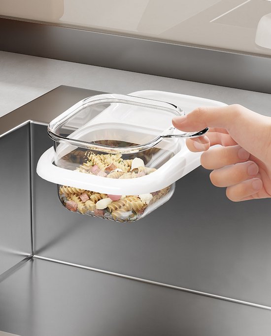 Sink Strainer & Drip Rack - With Suction Cup & Removable Strainer Tray - For Vegetables & Food Waste - Black