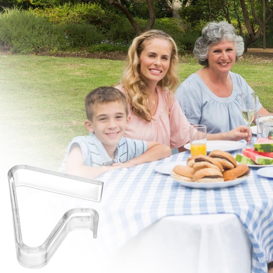 Tablecloth Clips - Pack of 12 - Transparent Tablecloth Clips - Windproof Tablecloth Clips - Suitable for Weddings