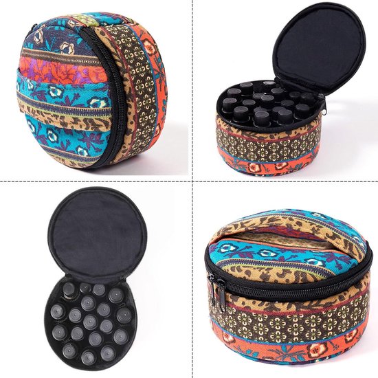 Storage Bag - 1 Piece - Canvas Essential Oil Storage Bag - Cosmetic Storage Bag - Travel Bottle Storage Box