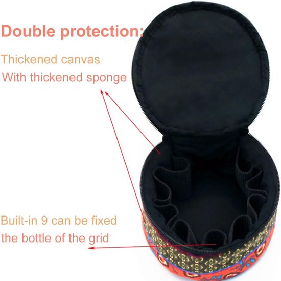 Storage Bag - 1 Piece - Canvas Essential Oil Storage Bag - Cosmetic Storage Bag - Travel Bottle Storage Box