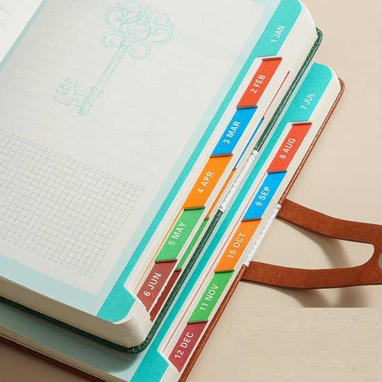 Agenda 2026 adults - Planner - Journal - Organizer - Business - Texture - PU material - A5 format - Brown