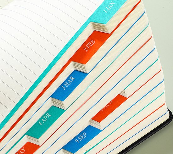 Agenda 2026 Adults - Planner - Journal - Organizer - Business - Texture - PU Material - A5 Format - Blue