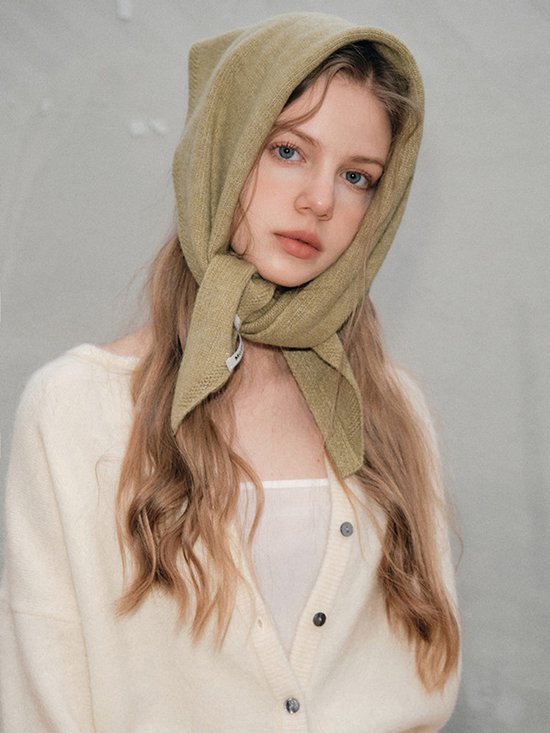 Triangular Knitted Scarf - Soft Acrylic Fabric - As a Scarf, Shawl or Blanket - In Solid Colors - Dark Gray