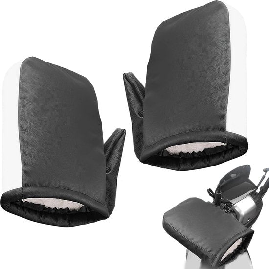 Motorcycle handlebar gloves - riding gloves - PU leather motorcycle handlebar gloves - winter motorcycle gloves - warm gloves - electric scooter gloves - daily commuting gloves for men and women