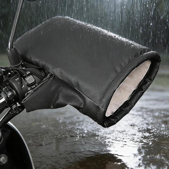 Motorcycle handlebar gloves - riding gloves - PU leather motorcycle handlebar gloves - winter motorcycle gloves - warm gloves - electric scooter gloves - daily commuting gloves for men and women
