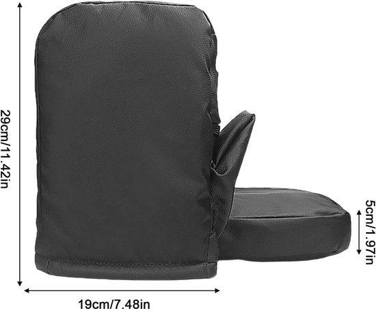 Motorcycle handlebar gloves - riding gloves - PU leather motorcycle handlebar gloves - winter motorcycle gloves - warm gloves - electric scooter gloves - daily commuting gloves for men and women