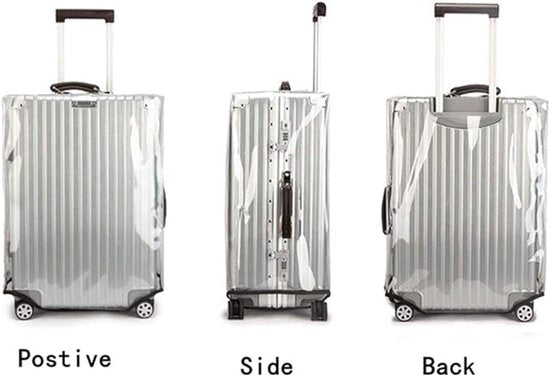 Luggage Cover - Transparent PVC Material - Waterproof and Scratch Resistant - Semi-transparent Luggage Cover - Suitable for Business Travel and Daily Use - 28