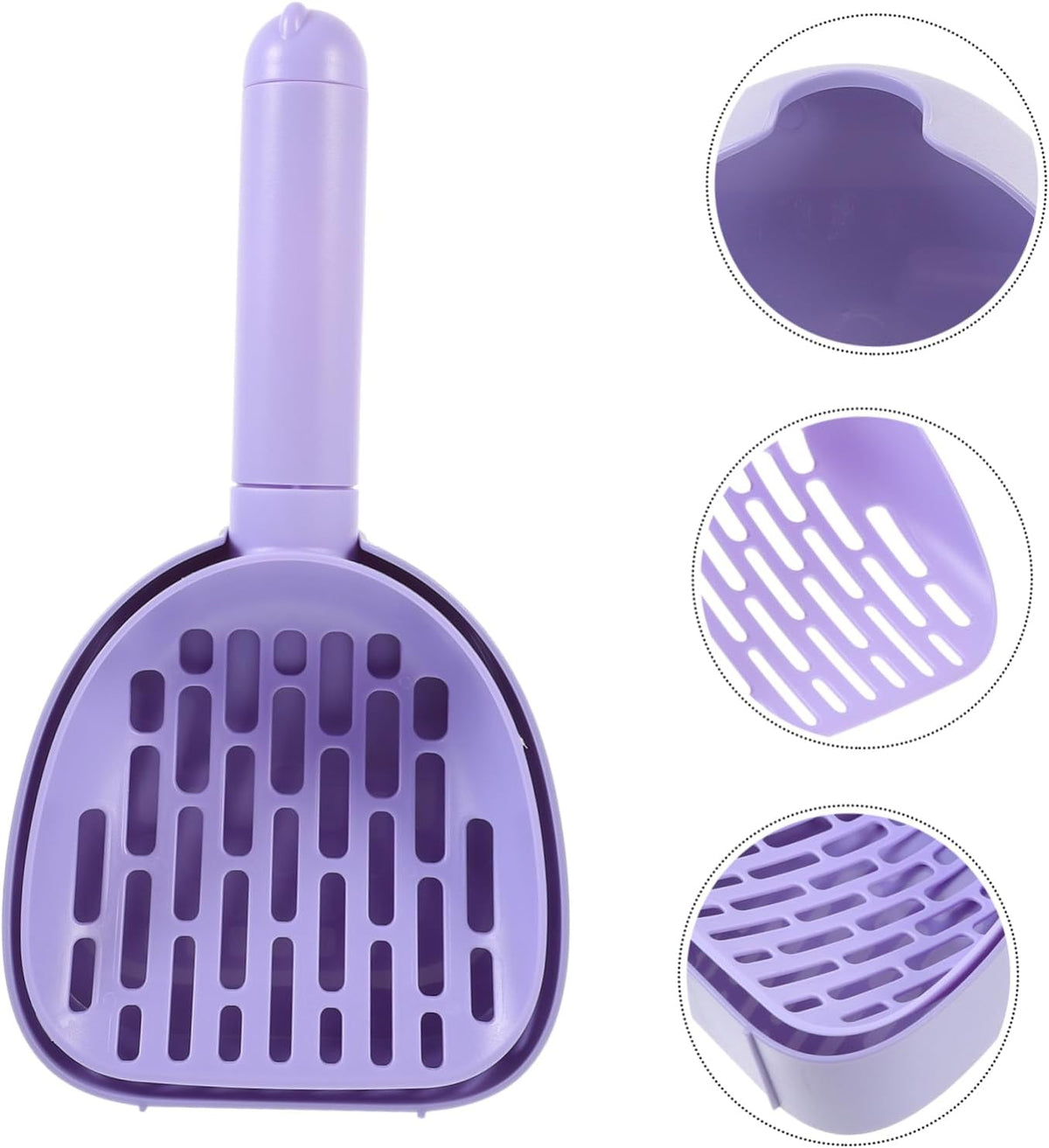 Cat Litter Scoop - Multifunctional - With Foot - Poop Picker - Purple - 1 Pack