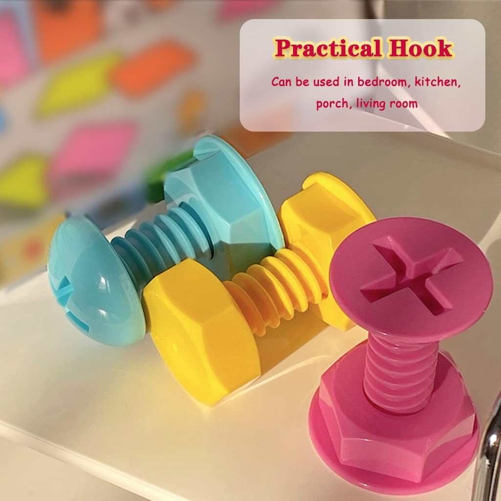 Self-adhesive nail - wall hooks - bag hooks - screw-shaped adhesive hooks - load capacity 3 kg - 3 pieces