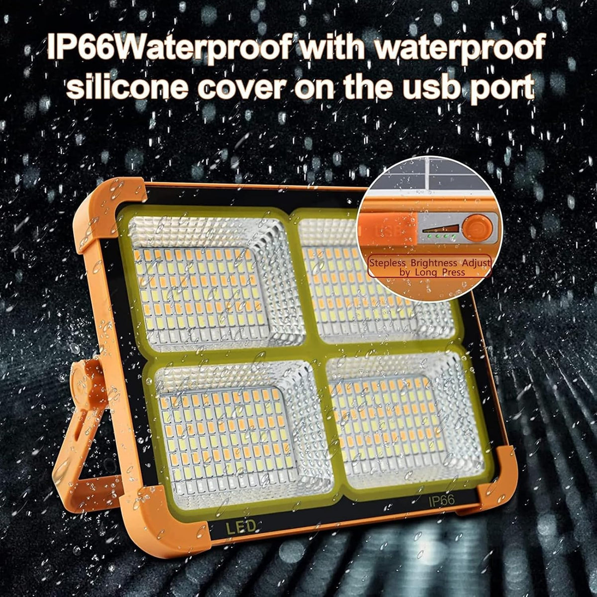 Solar Powered Outdoor Lamp - Portable - USB Rechargeable - Multifunctional - 1 Pack