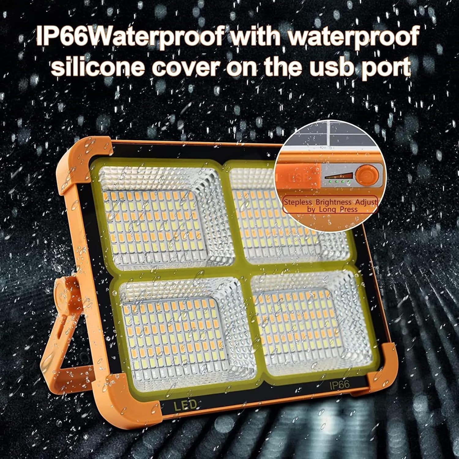 Solar Powered Outdoor Lamp - Portable - USB Rechargeable - Multifunctional - 1 Pack