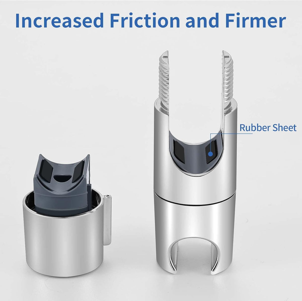 Shower Head Holder - Adjustable and Removable Bracket - For 19-25 mm Connection - Chrome Finish