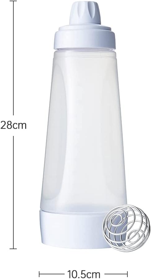 Squeeze bottle for batter - pancakes and waffles - with mixing ball