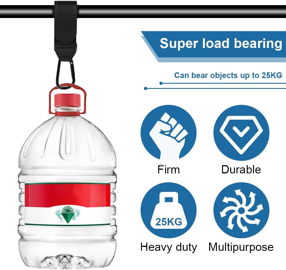 Walking Hooks - 2 Pieces Universal Carabiners - For Shopping Bags and Bags - Suitable for Strollers and Buggies