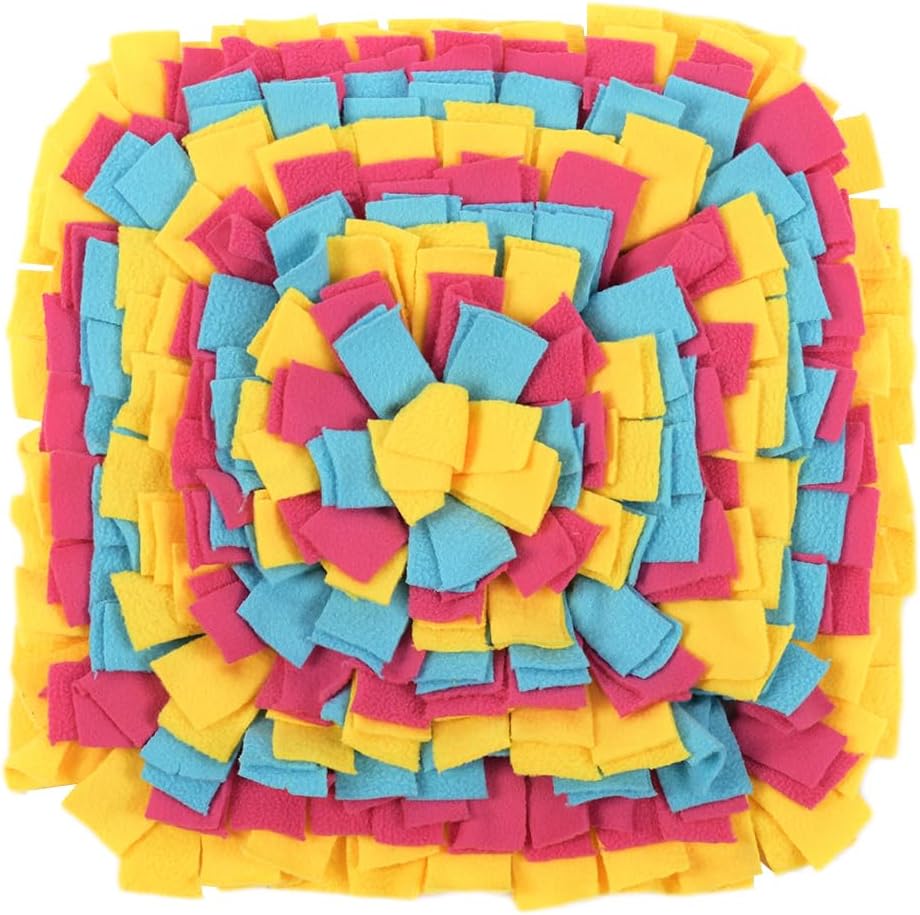Snuffle Mat - For Dogs and Cats - Large Size - Stimulates Natural Foraging Behavior - Slow Food Intake