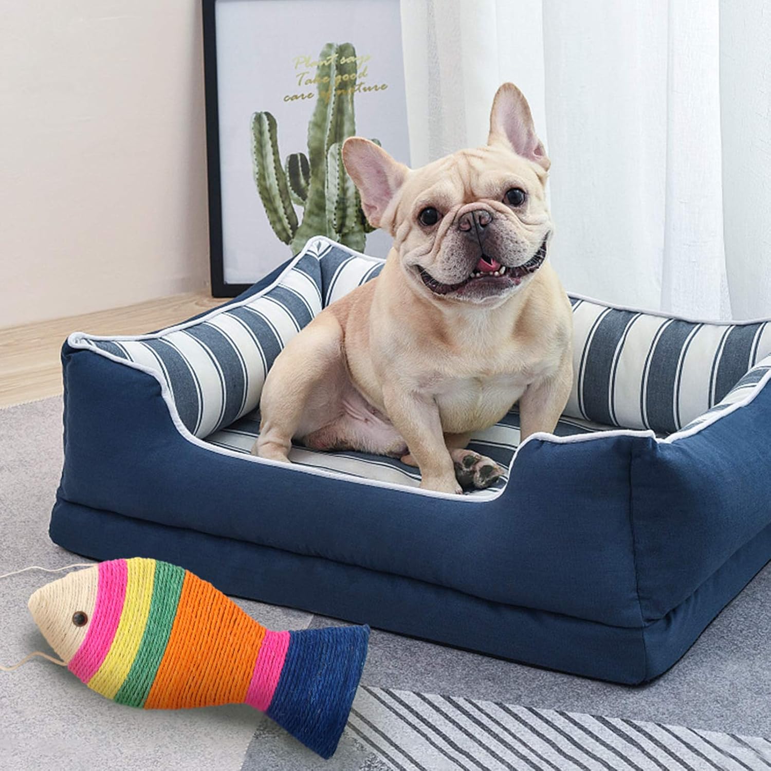 Interactive Cat Toys - Cat Toys - Intelligence Cat Toys - Sisal Scratching Mat in Fish Shape - Durable Scratching Toys for Cats - Protects Furniture & Provides Long-Lasting Fun - 3 Pieces