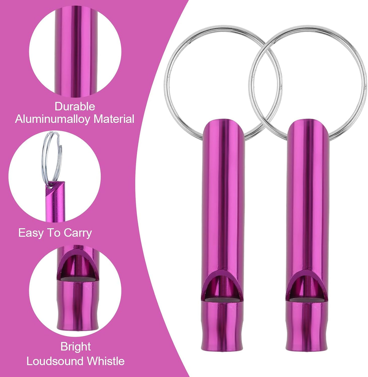 Metal Emergency Whistles - Set of 12 - Referee Whistles for Sports, School & Outdoors