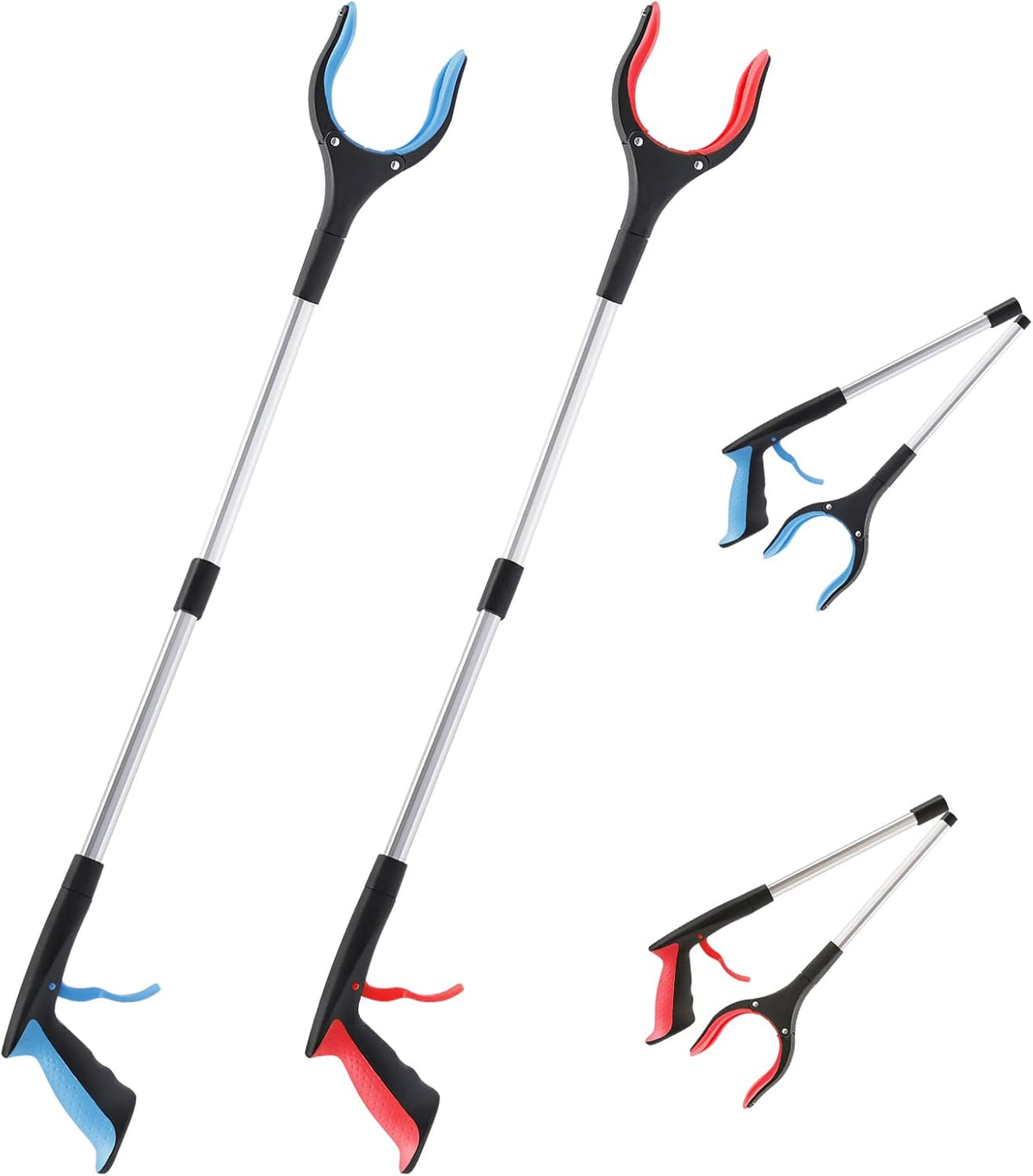 Grabber Set of 2 - 83 cm - Foldable Grabber - With Magnet &amp; 360° Rotating Head - Litter Grabber