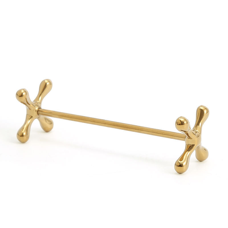 Knife Rests Gold - Set of 6 - Luxury Cutlery Rests - Table Decoration for Dinner &amp; Christmas - Metal - 8 x 3cm