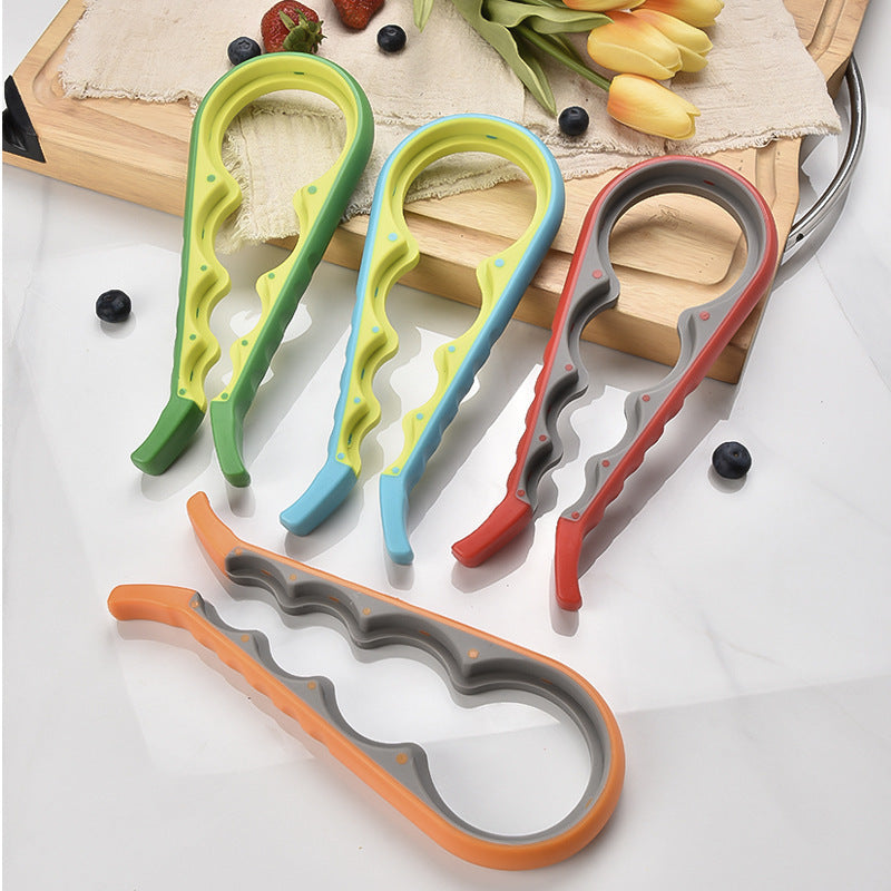 Multifunctional Jar Opener & Bottle Opener - Non-Slip Kitchen Aid - Ideal for the Elderly & Weak Hands - Green