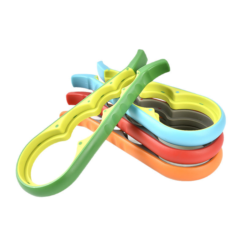 Set of 4 Multifunctional Openers - Jar Opener &amp; Bottle Opener - Non-Slip Kitchen Utensils - For the Elderly &amp; Weak Hands - 4 Colors