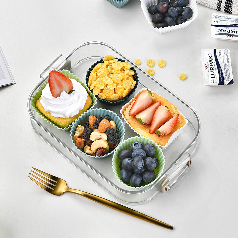 Silicone Muffin Mold Set - 24 Pieces - Reusable Cupcake Molds - Round, Square & Rectangular - Blue & White