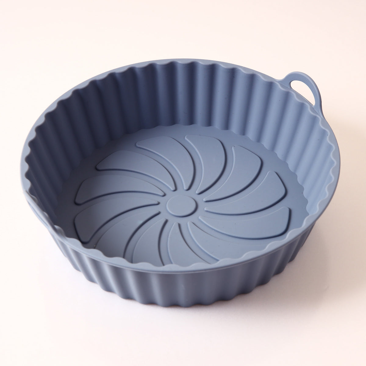 Silicone Airfryer Tray Round - Reusable Basket - Heat Resistant &amp; Dishwasher Safe - Airfryer Accessories - Gray