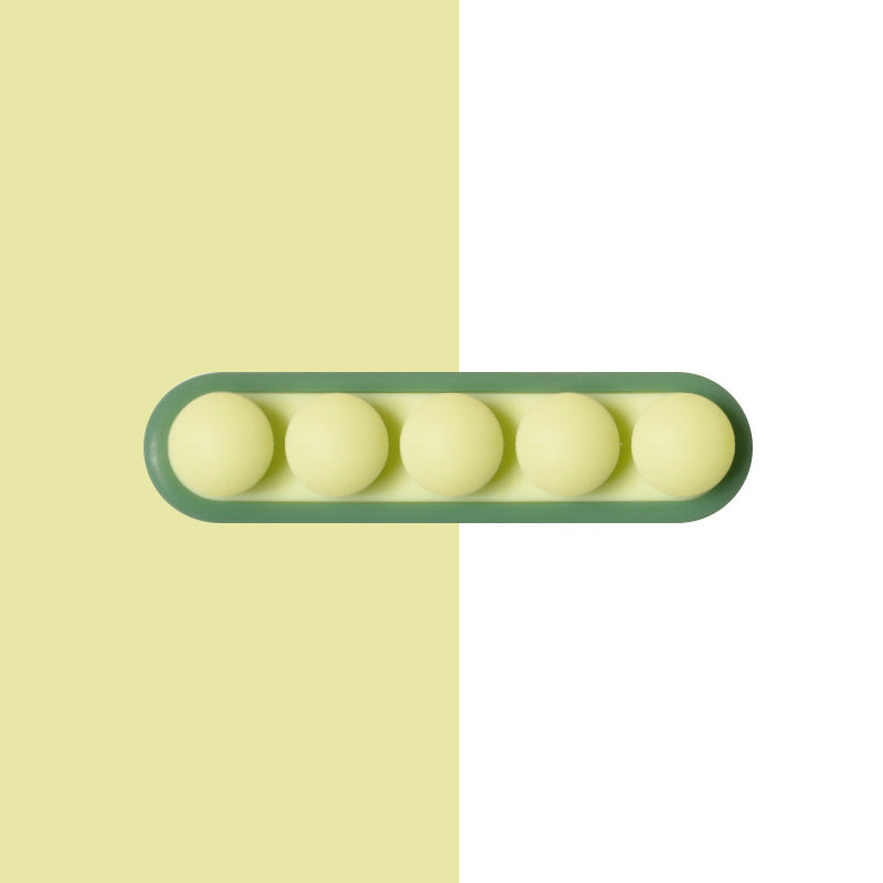 Pea Pod Cable Organizer - Green - Self-Adhesive Cable Holder - Silicone - For Office &amp; Home