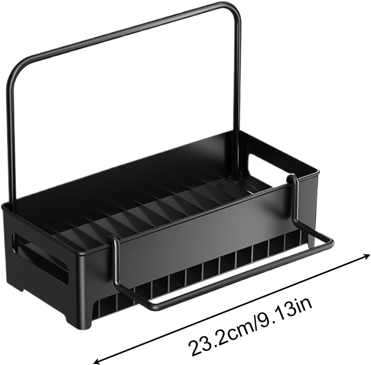 Sink Organizer with Towel Rack - Sponge Holder Kitchen - Countertop Storage Rack - For Sponges & Brushes