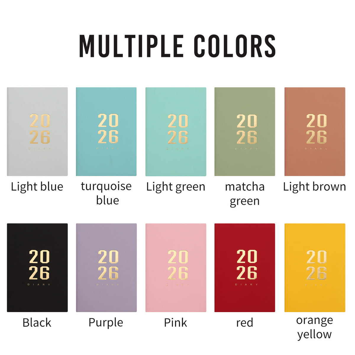 Agenda 2026 - Daily Agenda - A5 Format - 1 Day per Page - 304 Pages - [Light Brown] - Hardcover