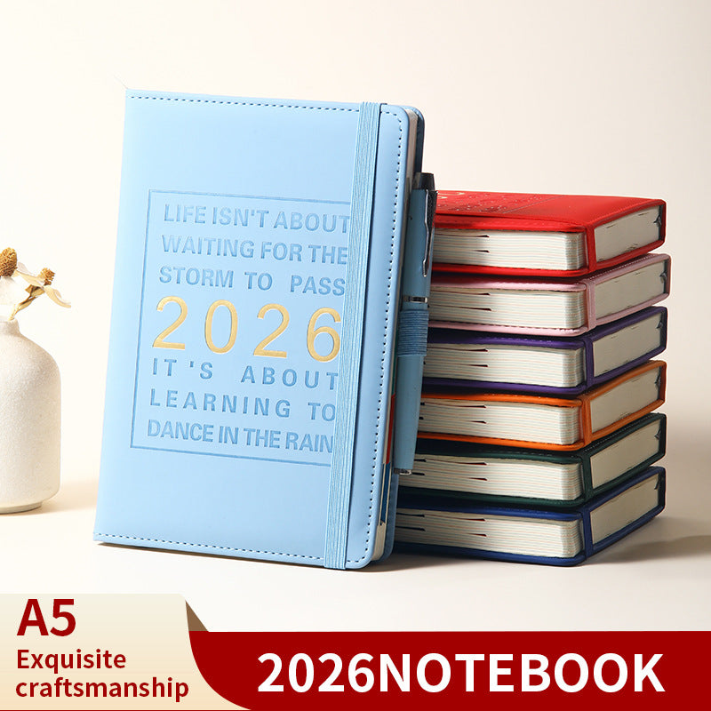 Agenda 2026 - Daily Agenda & Planner - A5 Format - 365 Day Overview - Hardcover - [Pink]