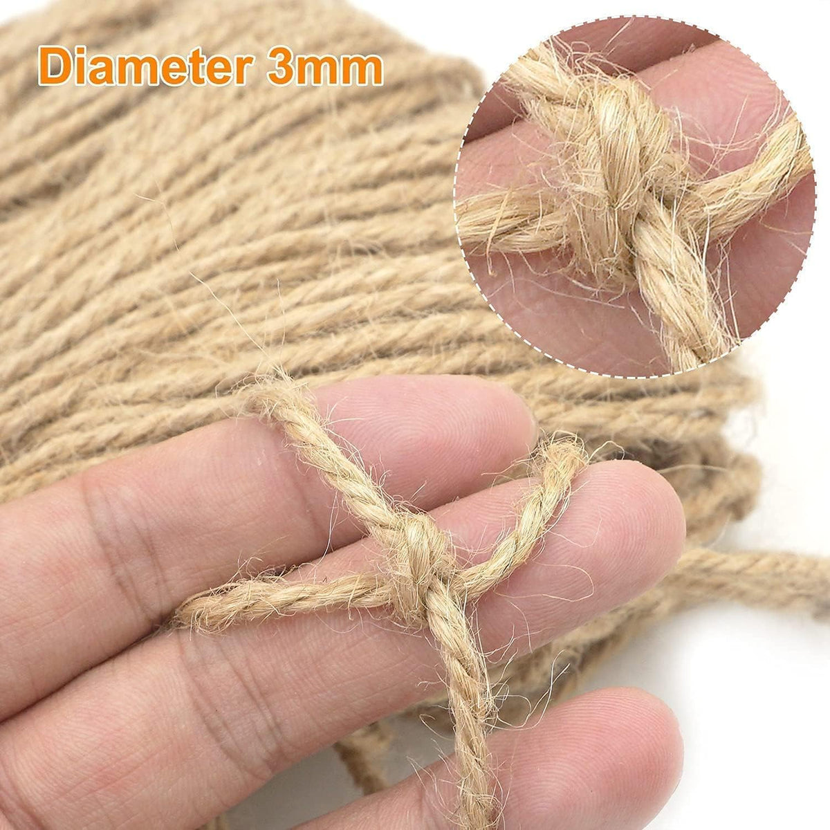 Plant Support Net for Climbing Plants - 2 x 5 Meters - Jute Climbing Net - Natural & Sustainable