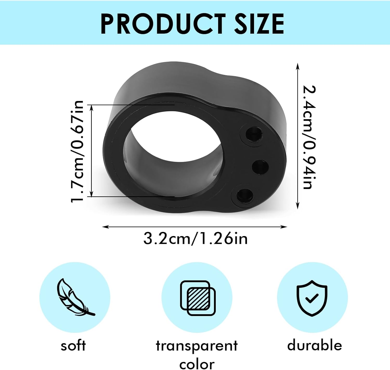 Door Handle Protectors Black - Set of 10 - Door Stopper for Handle - Wall Protection - PVC Bumpers