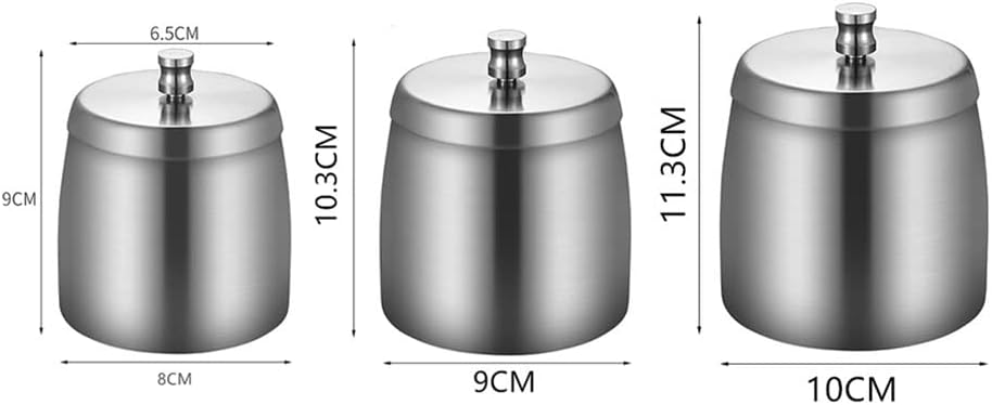 Stainless Steel Ashtray with Lid - Black - Ø 8 cm - Wind Ashtray for Outdoor & Indoor Use - Storm Ashtray