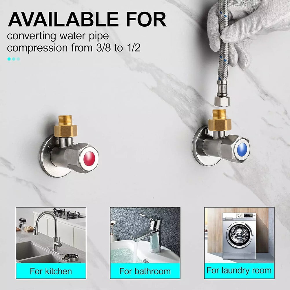 Brass Pipe Fittings Water Hose Adapter G 1/2 Female To G 3/8 Male Reducer