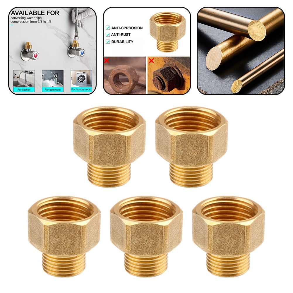 Brass Pipe Fittings Water Hose Adapter G 1/2 Female To G 3/8 Male Reducer