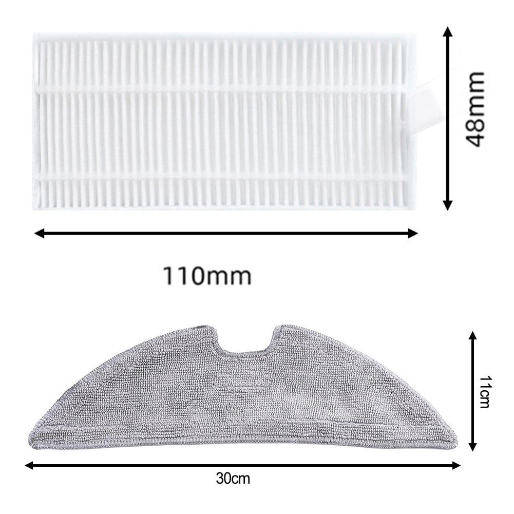 1 Set Main Brush Mop Cloth Side Brush Filter For Blaupunkt For Xtreme BPK-VCBB1XTE Vacuum Cleaner Replacement Parts Sweeper Part Smile Home