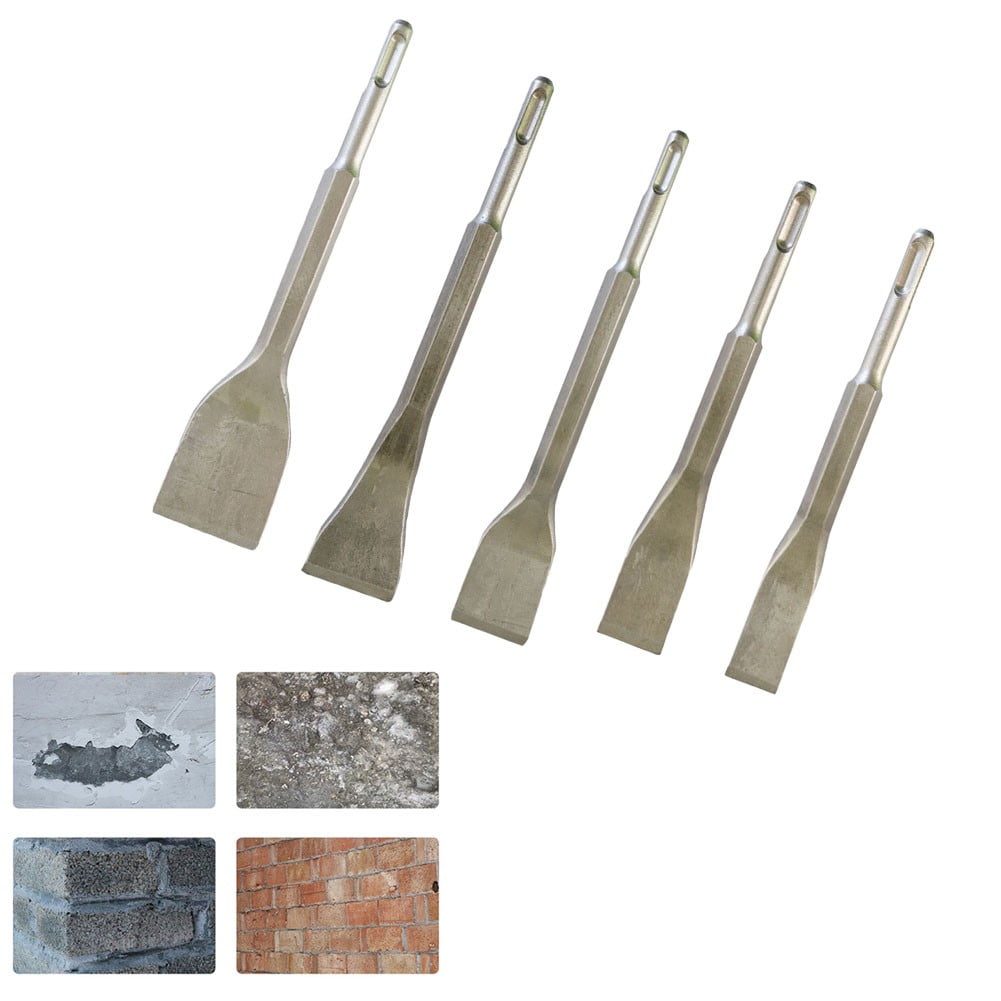 Curved Chisel Chisel Bit Drill Bit Round Shank Sds-Plus Square Handle 1Pc Carbon Steel Elbow Electric Pick Head 14×180×20Mm Smile Home 14×200×35Mm
